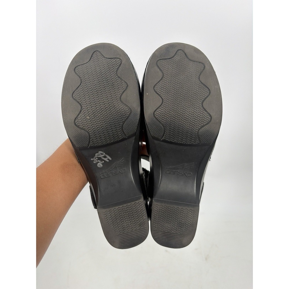 Dansko Sam Black Leather Closed Toe Mary Jane Women's Clog Size 40 EU/9.5-10 US - Picture 10 of 10